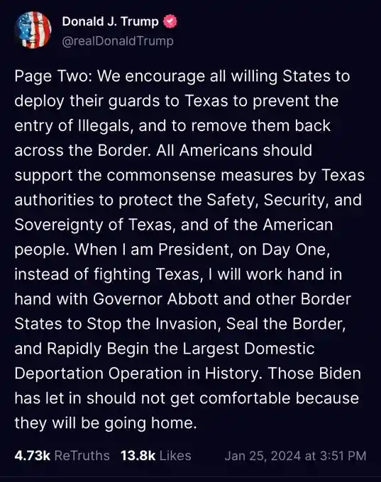 Границы раздора: Техасский вызов федеральной власти и политическая борьба в США