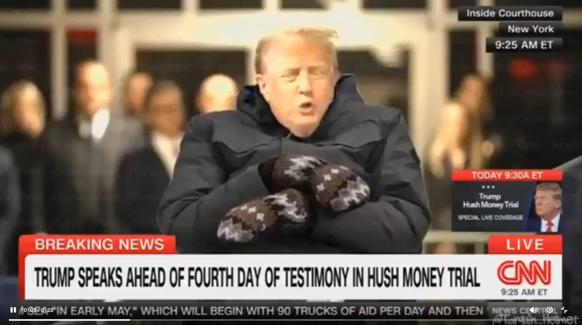 Холод в суде и ожидание дебатов с Байденом