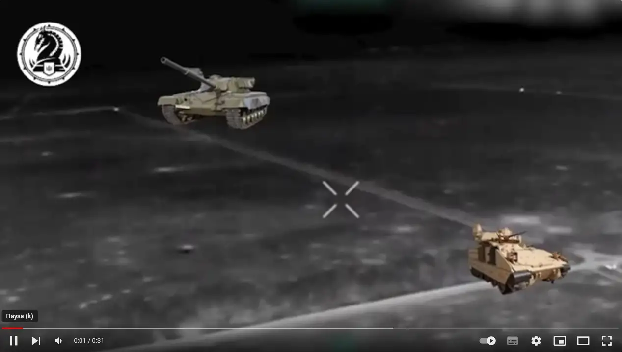 БМП Bradley против российского танка Т-80!