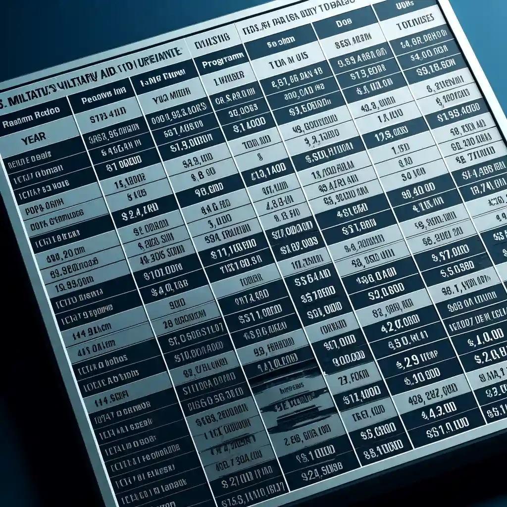 Общий объем военной помощи США 53.9 млрд долларов