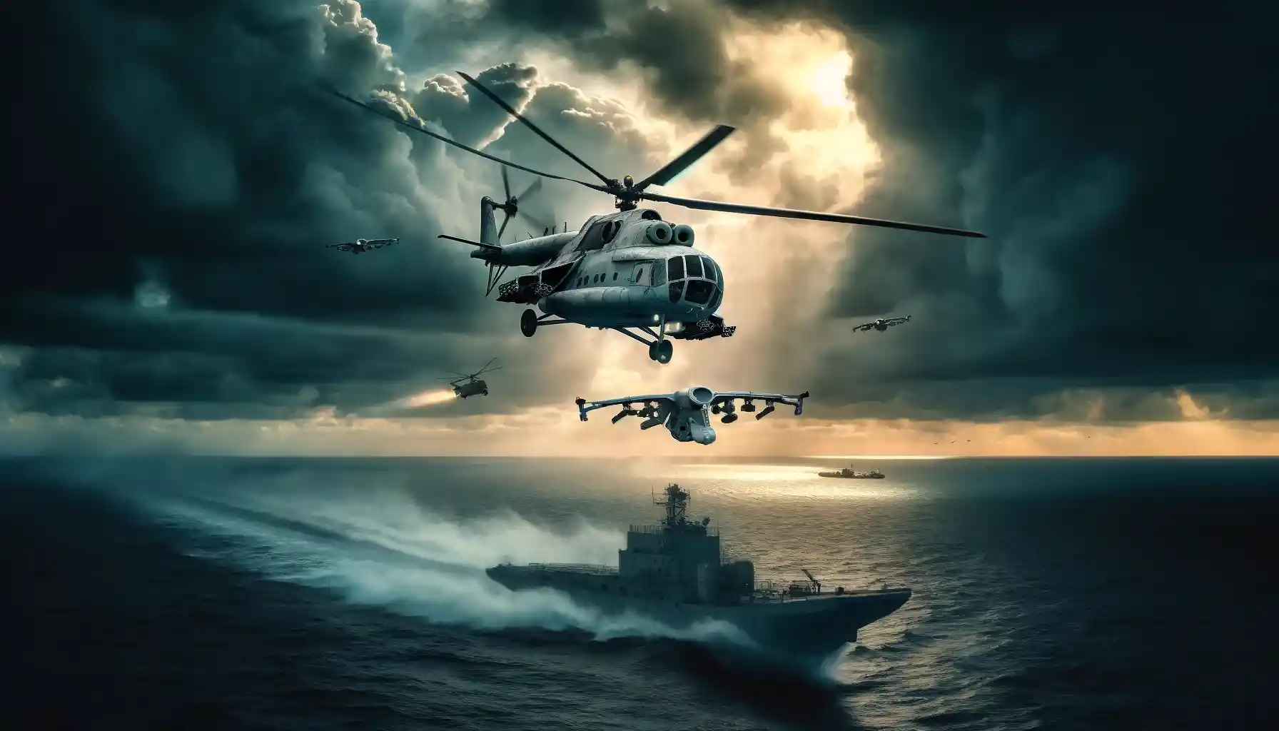 Российские вертолеты Ми-24/35 охотятся на украинские морские дроны: иллюзия успеха