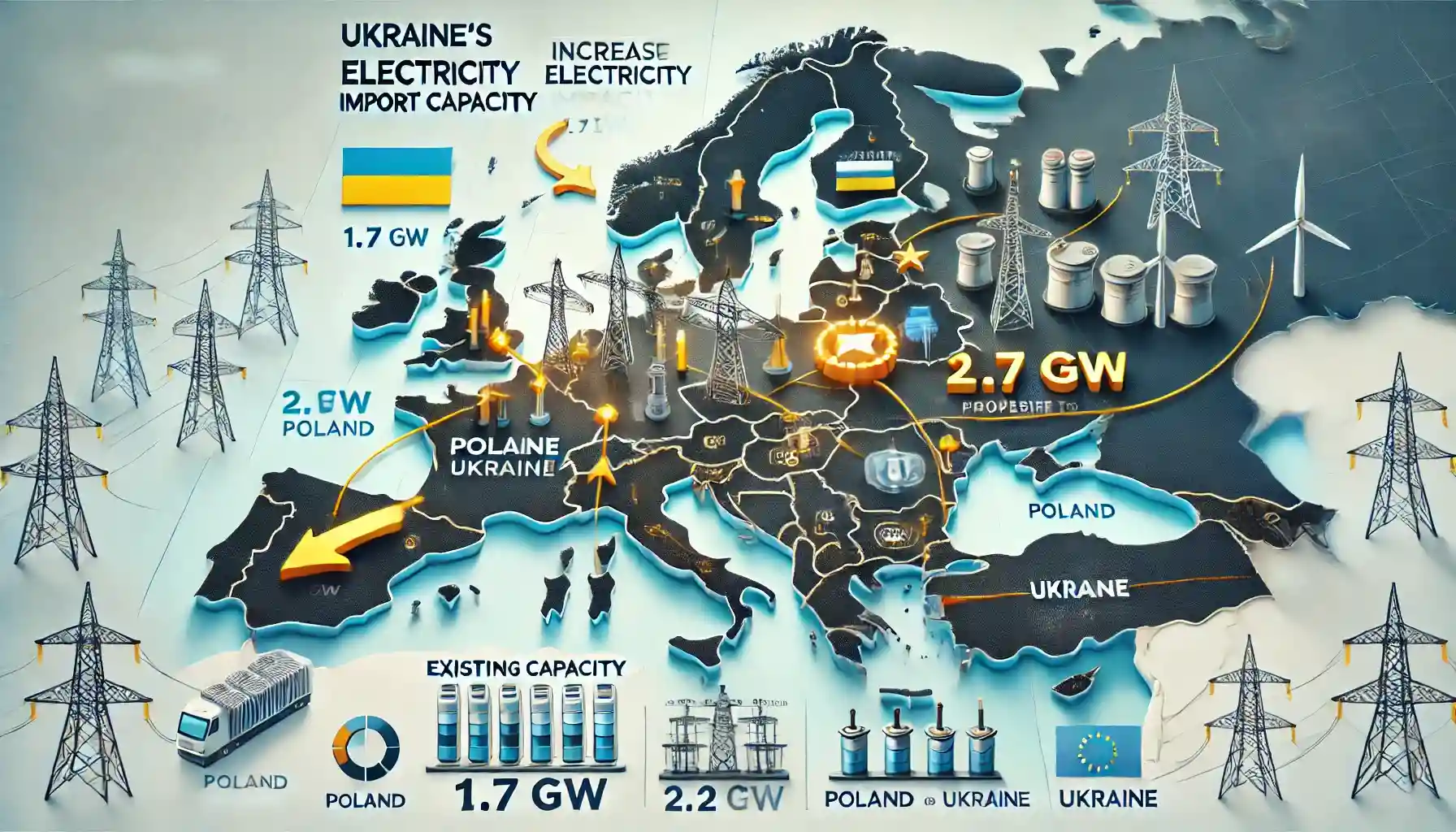 Украина пытается увеличить разрешенную мощность импорта электроэнергии
