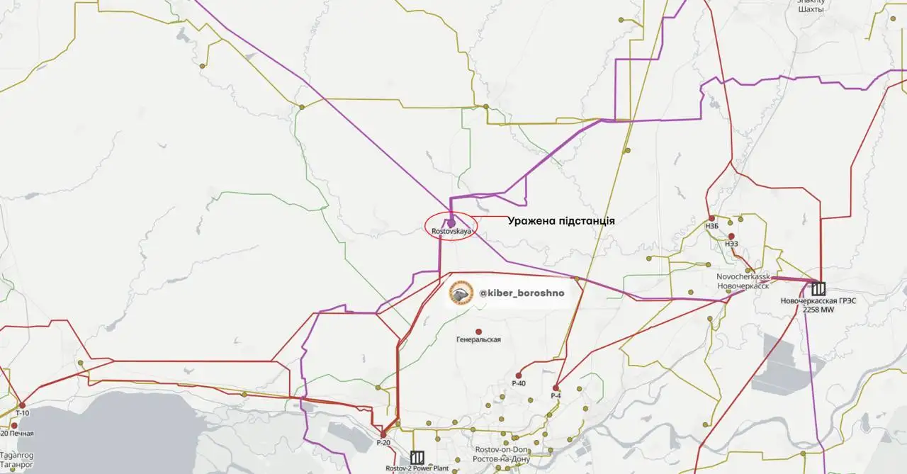 Поражена подстанцию ​​"Ростовская" на 500кВ