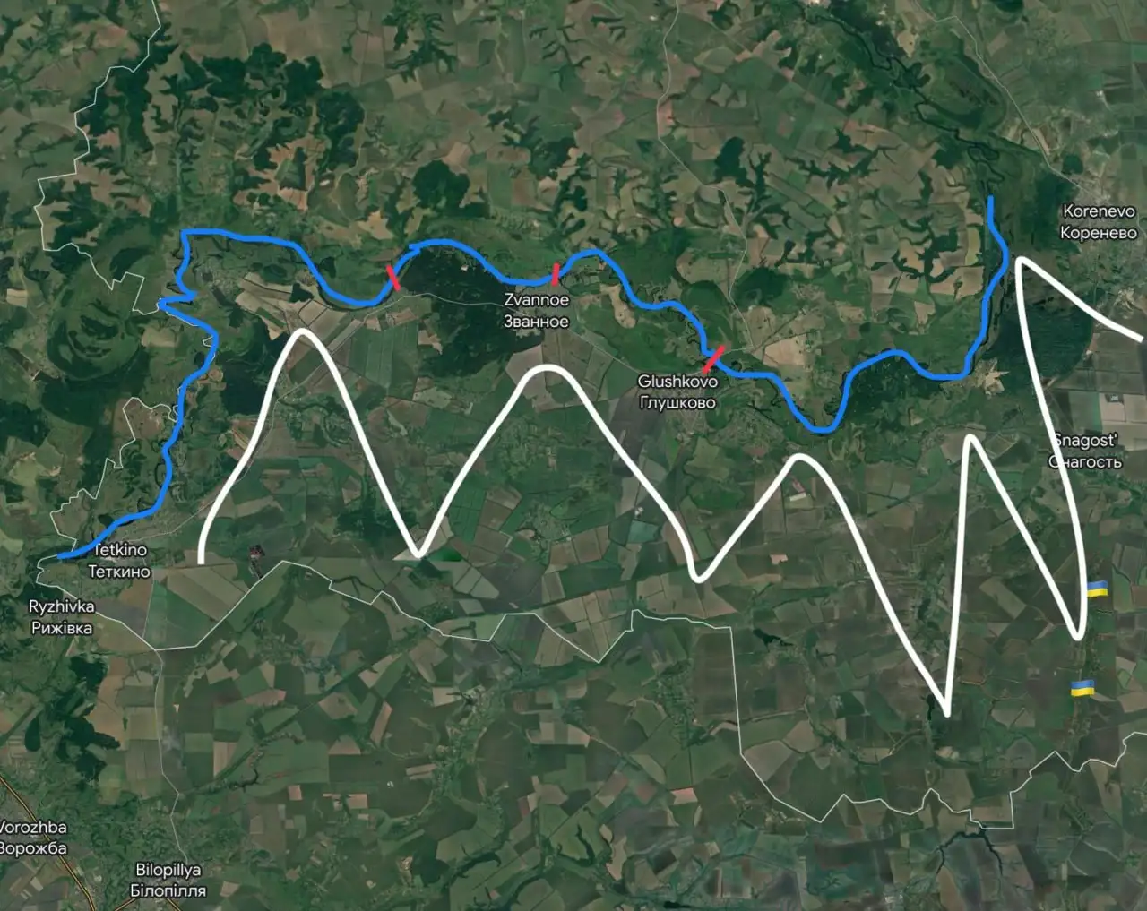 ВСУ начали уничтожение мостов через р. Сейм