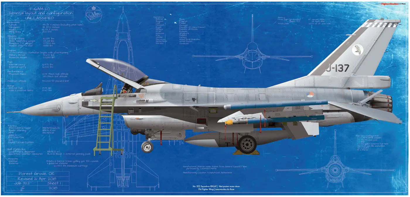 Нидерланды поставят Украине еще шесть F-16AM Fighting Falcon