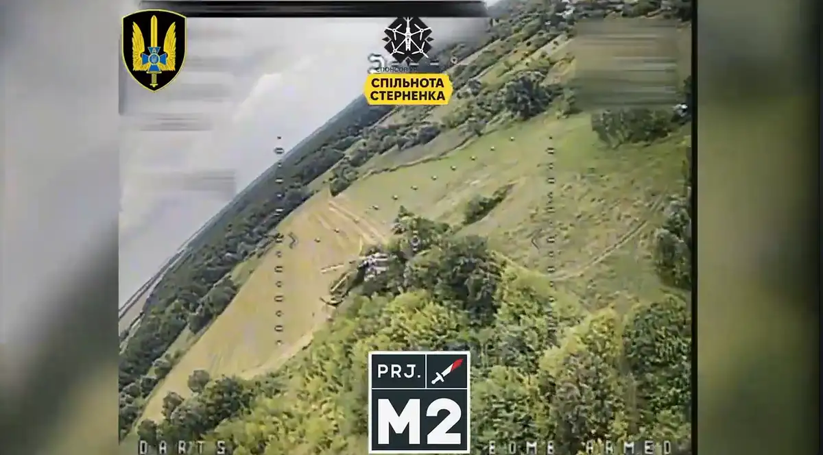 Вертолёт Ми-8 поражён в полёте fpv-дроном