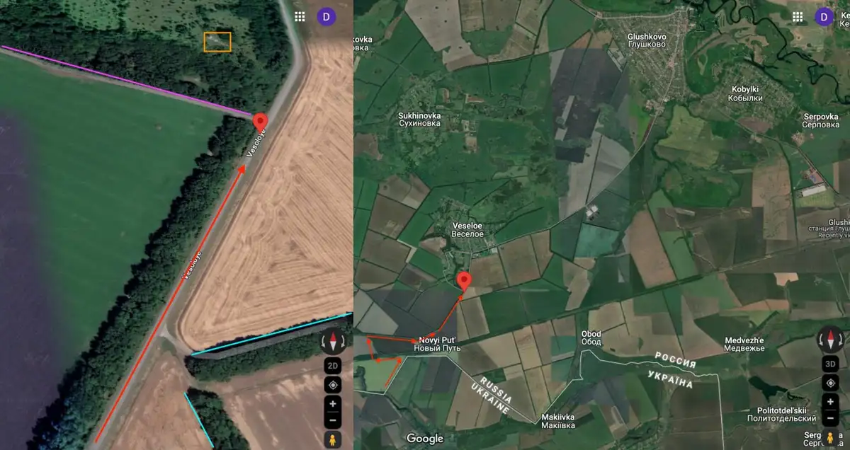 Продвижение украинских подразделений в КурНР