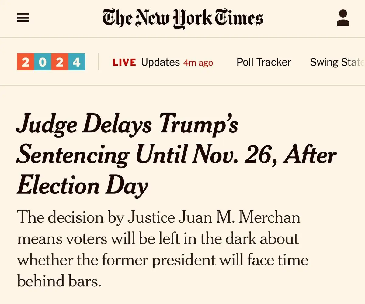 Оглашение приговора Трампу перенесено на 26 ноября