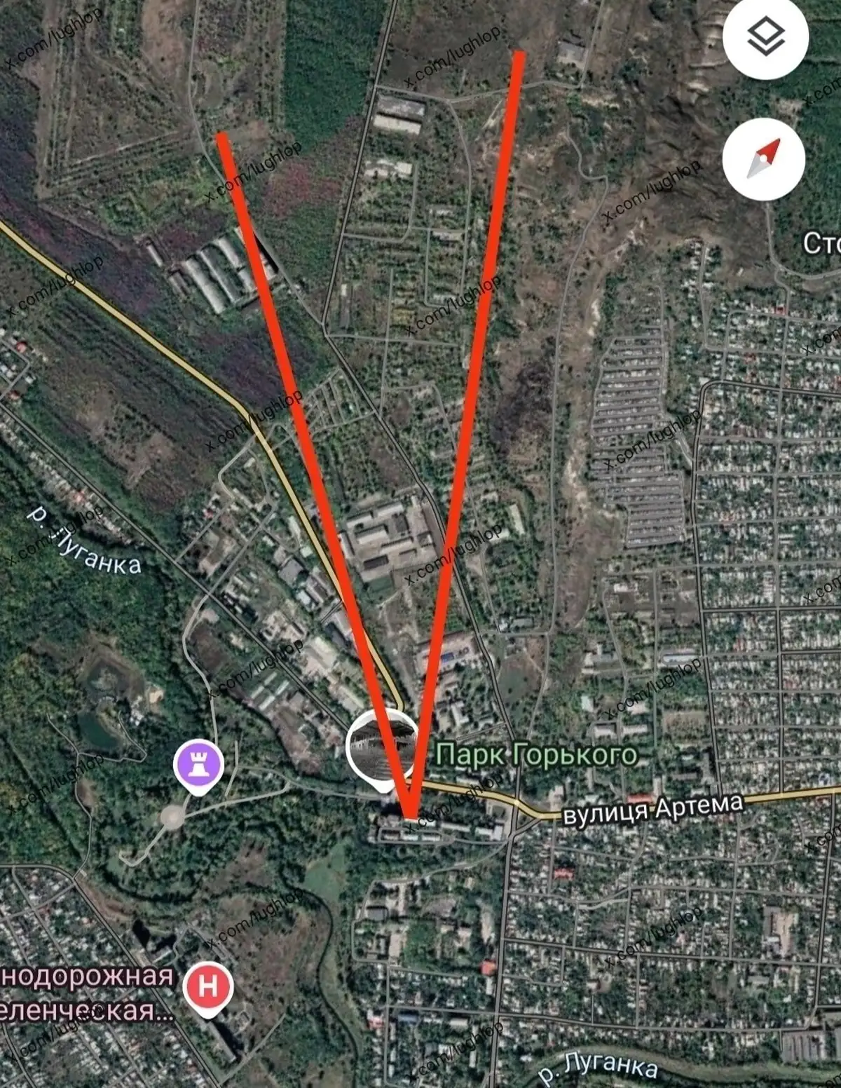 Удар по складу боеприпасов в Луганске