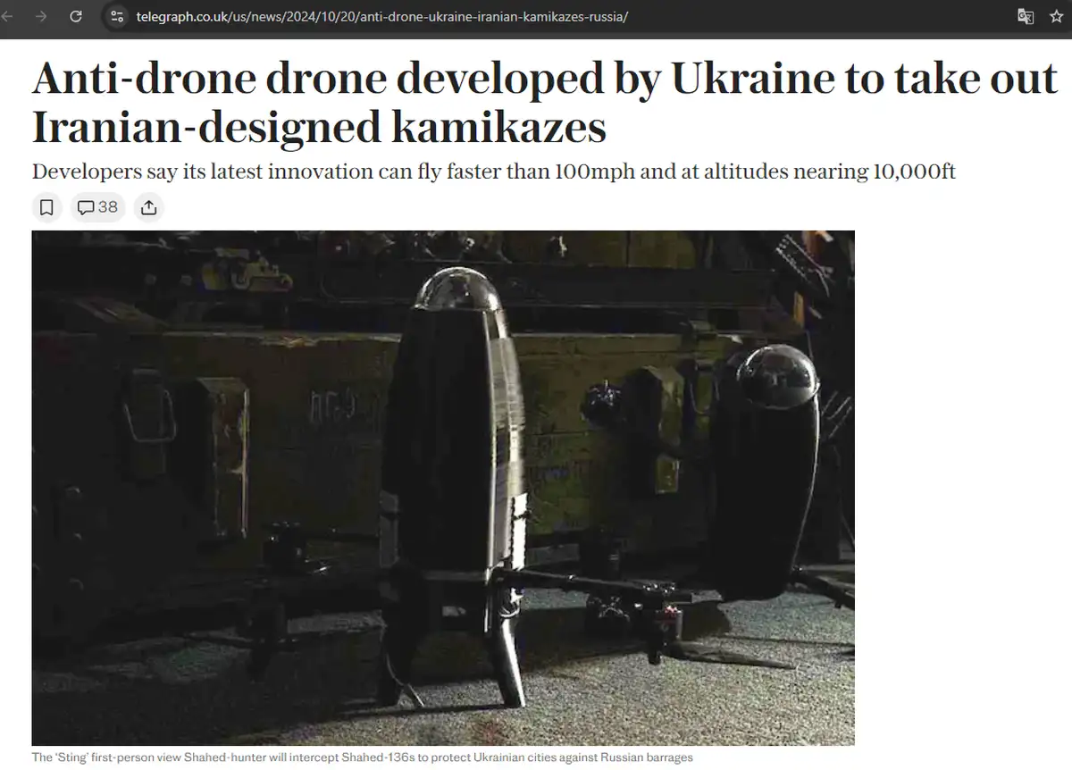 Украинский дрон 'Жало'