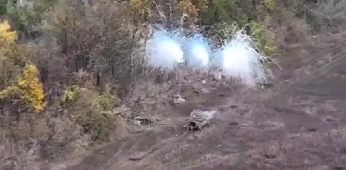 Попадание в БМП Bradley