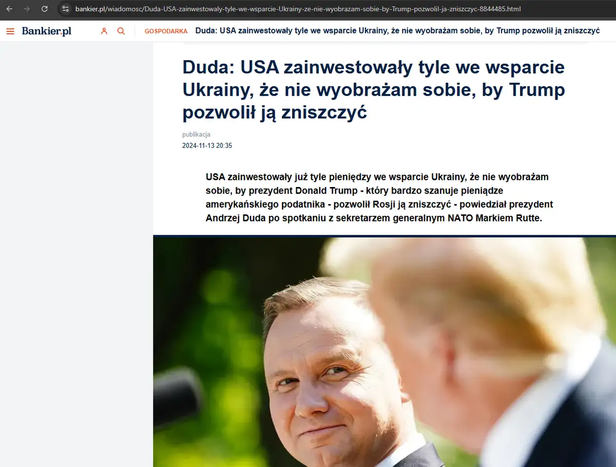 Дуда и Трамп: курс на заморозку? 1 1 216