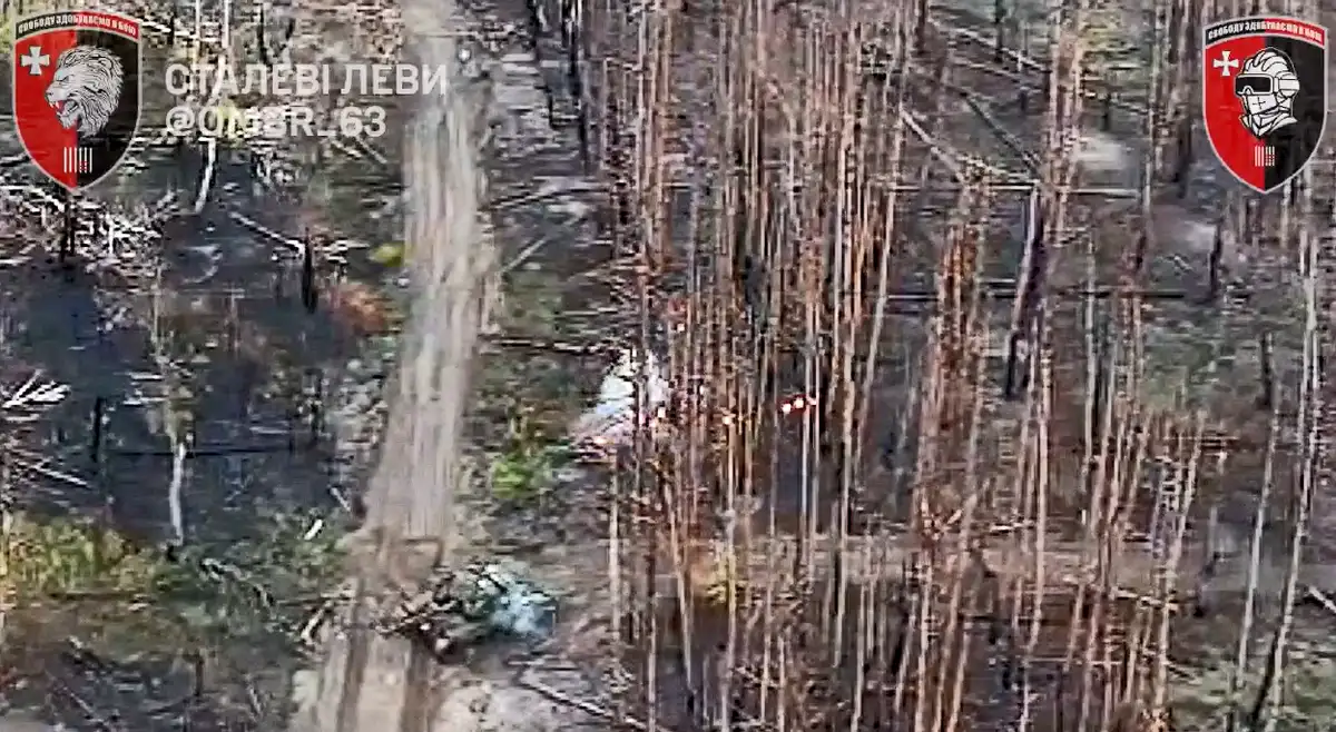 Работа РЭБ на танке ВСУ