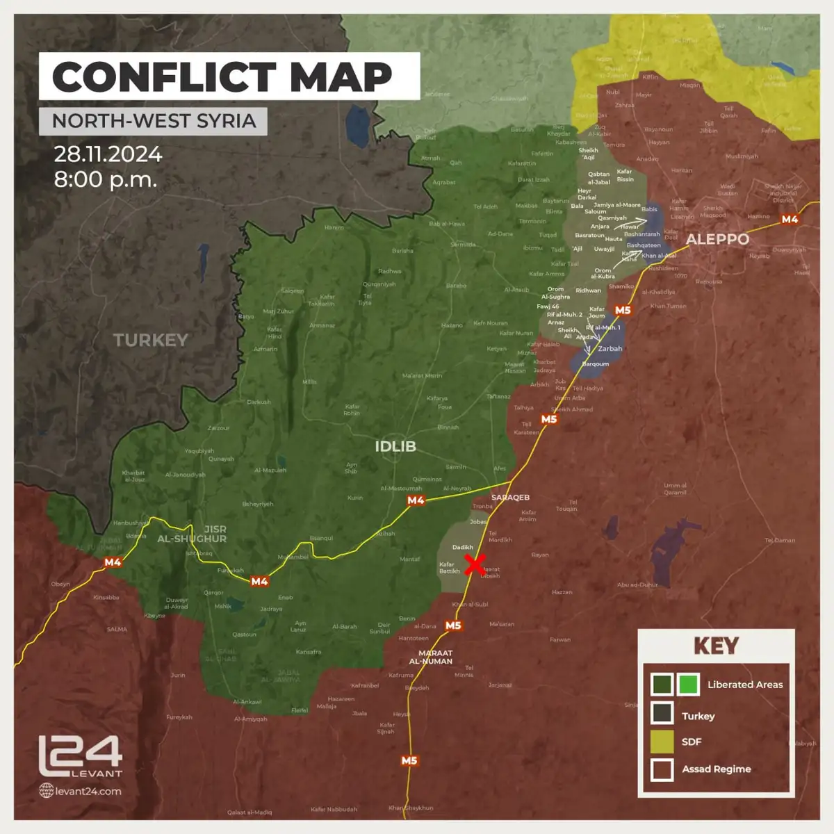 "Хайят Тахрир аш-Шам" продолжает продвигаться в Сирии