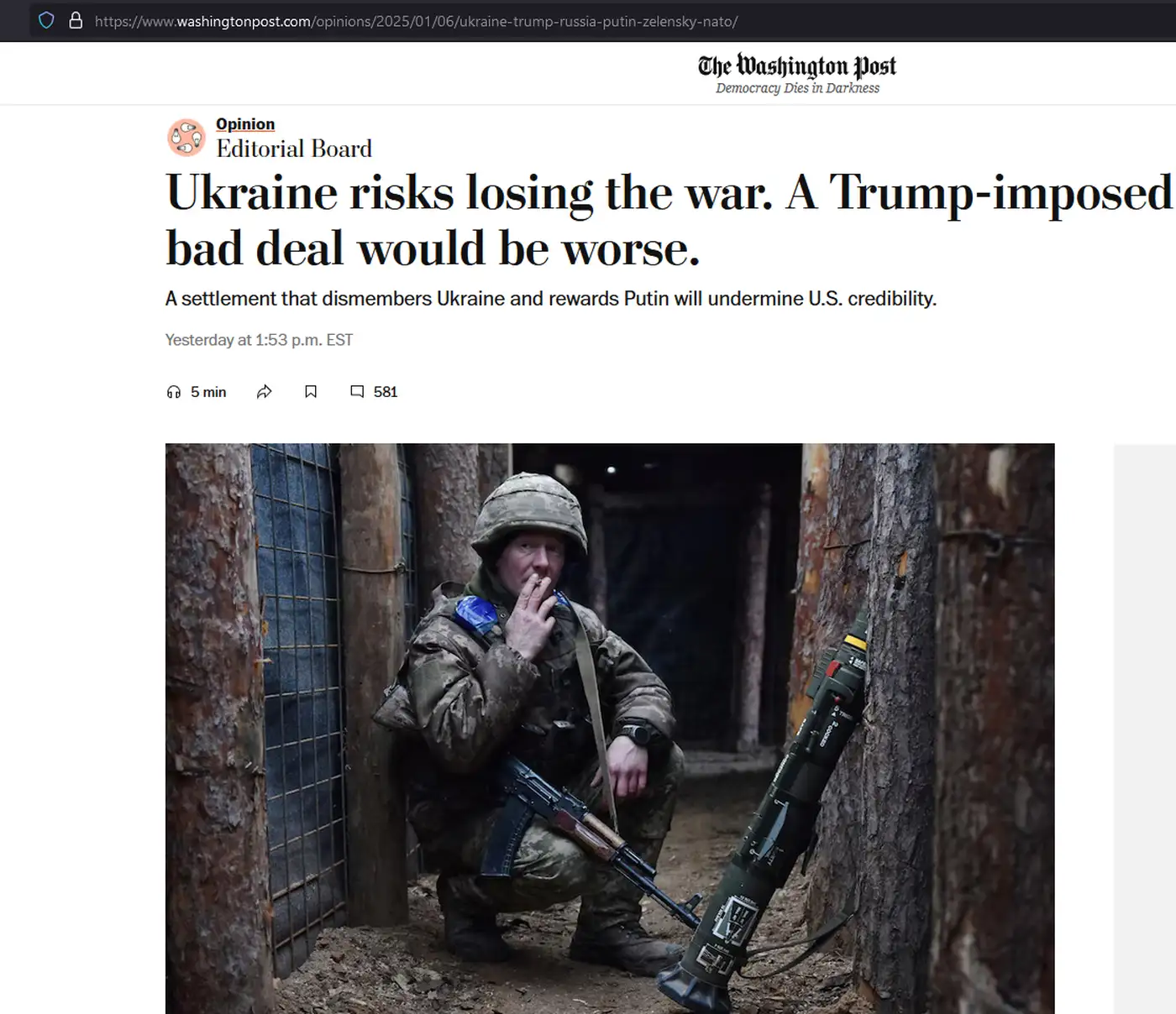 Разбор статьи WP о войне в Украине: драма без сенсаций