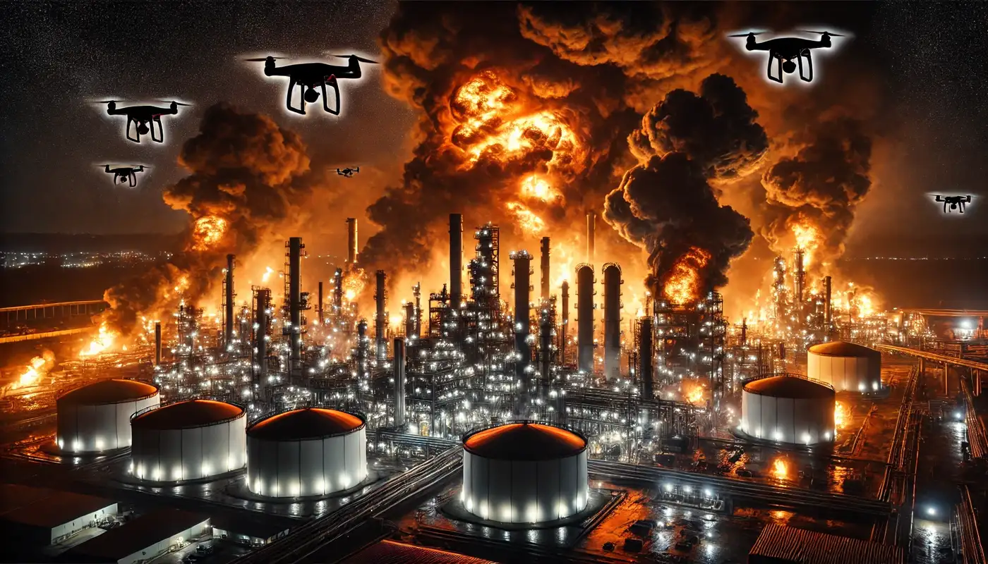 Новая атака дронами остановила Рязанский НПЗ