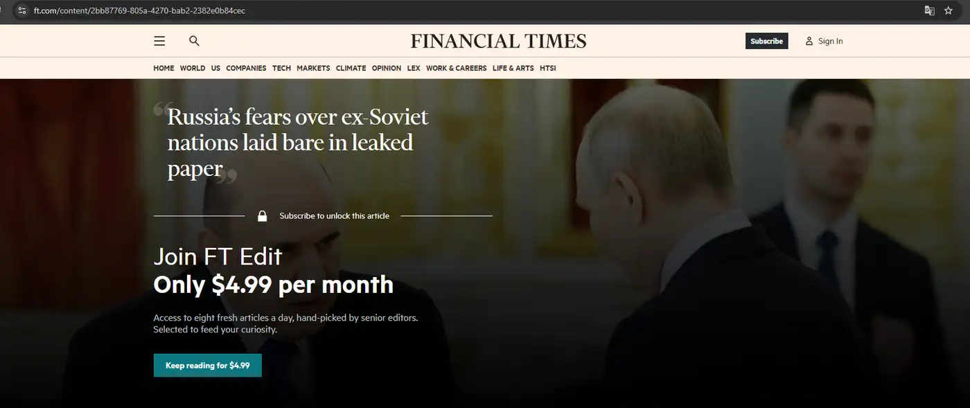 Россия и Средняя Азия: борьба за ускользающее влияние