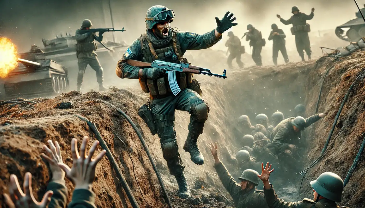 Один боец ВСУ взял в плен 6 орков