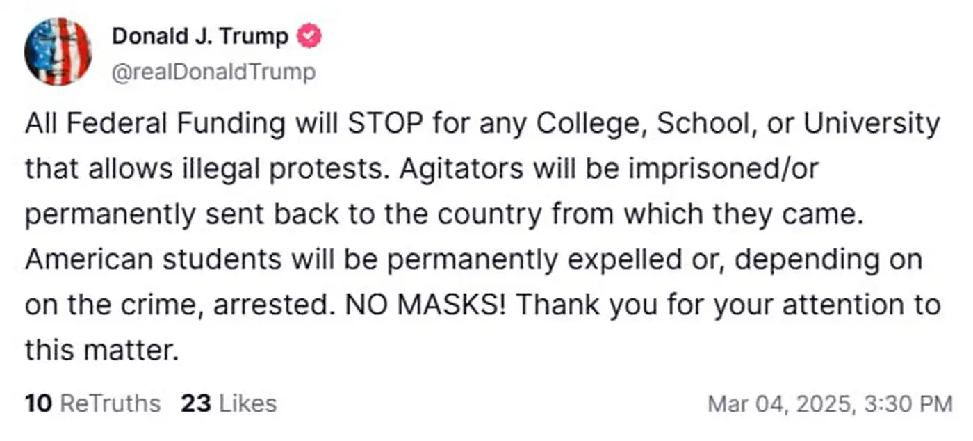 Трамп и протесты