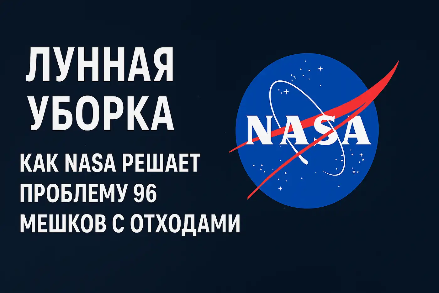 Лунная уборка: как NASA решает проблему 96 мешков с отходами