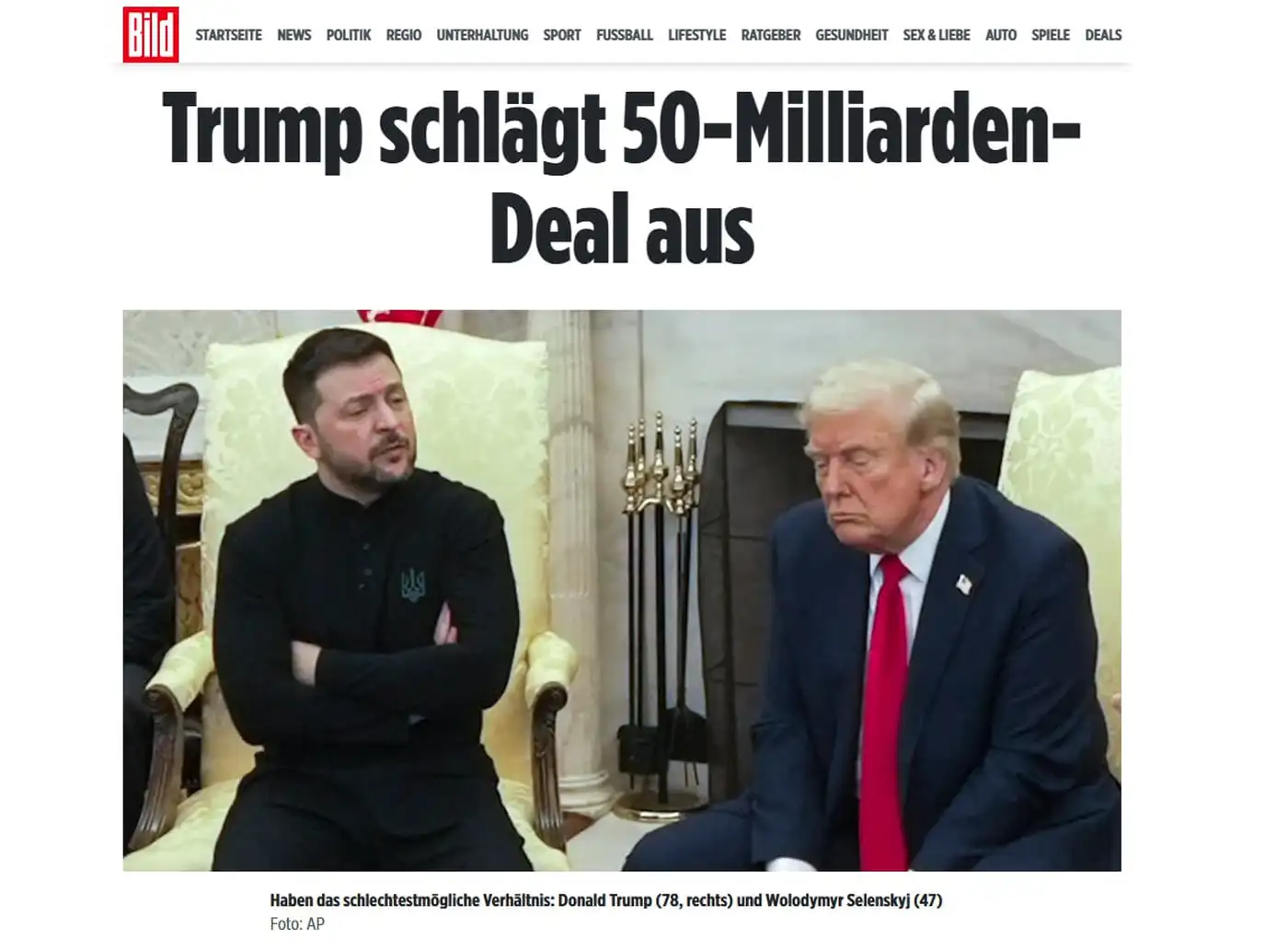 Трамп отказался вооружать Украину даже за $50 млрд