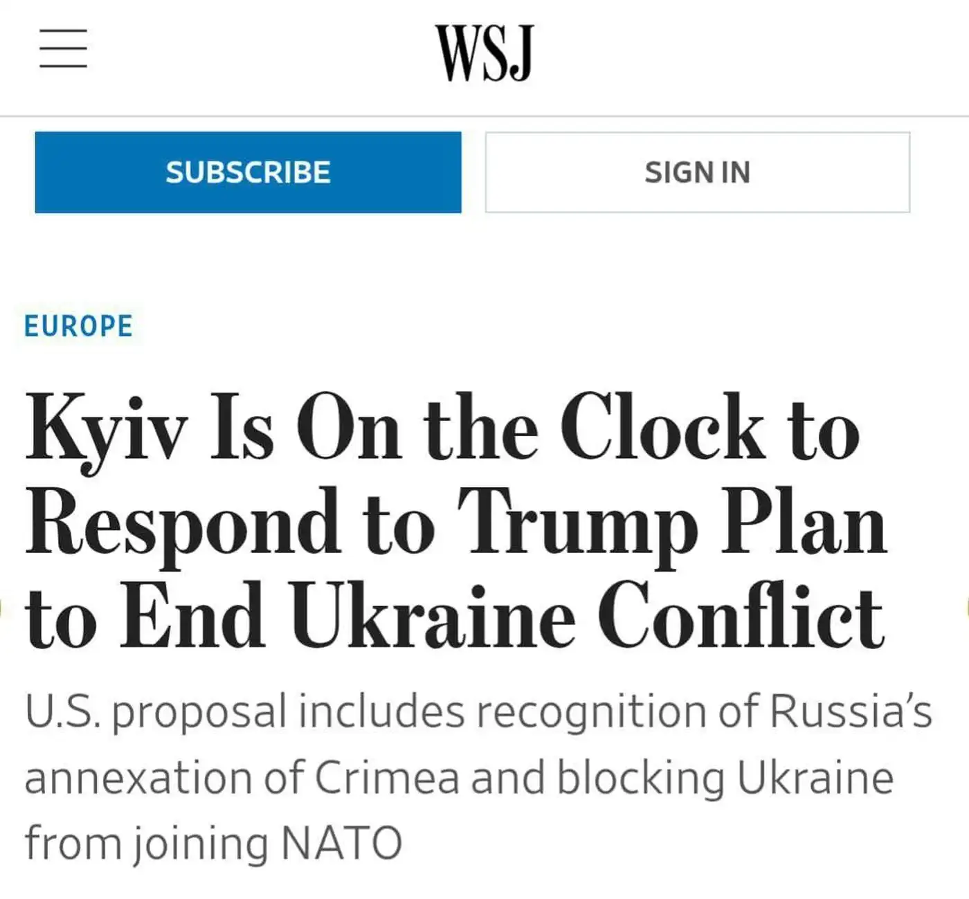 Команда Трампа предложила Украине условия мирного урегулирования