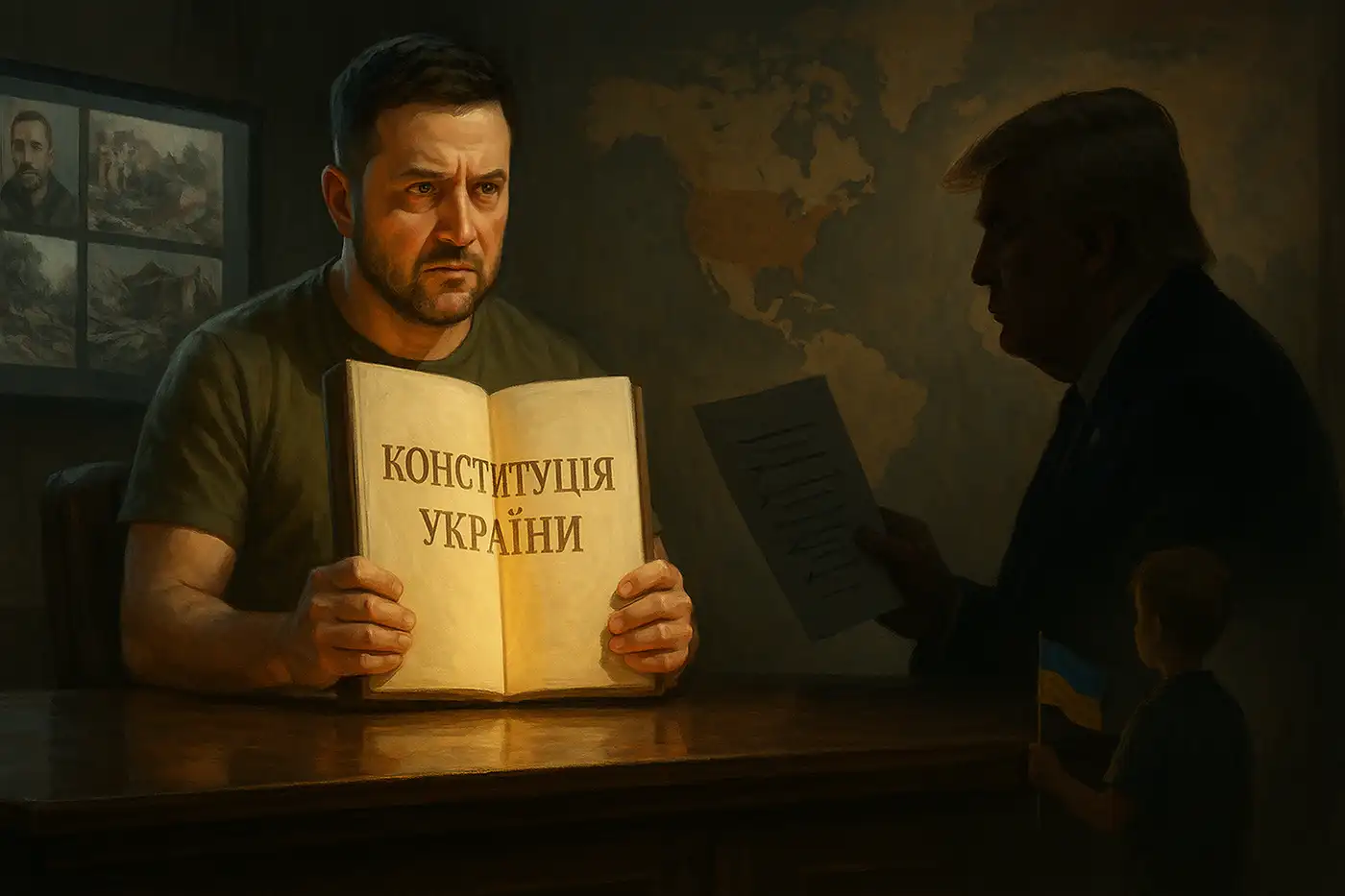 Ответ с Конституцией в руках