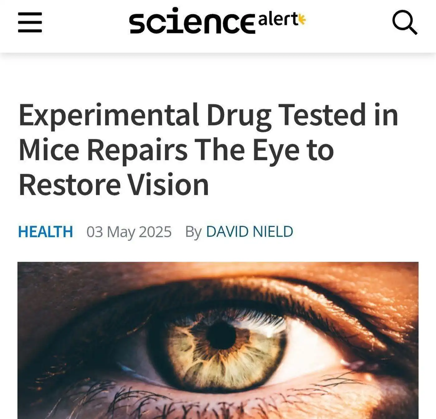 Зрение скоро можно будет восстанавливать: прорыв из Южной Кореи