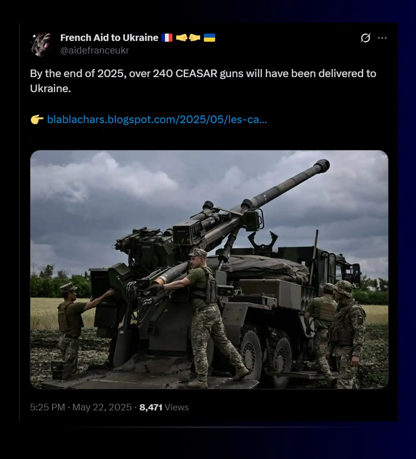 До конца года Франция поставит Украине 240 САУ CAESAR