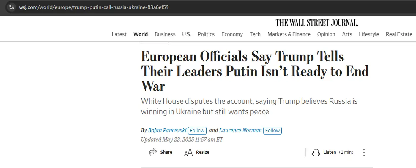 Трамп, Путин, Ватикан и переговорный цирк