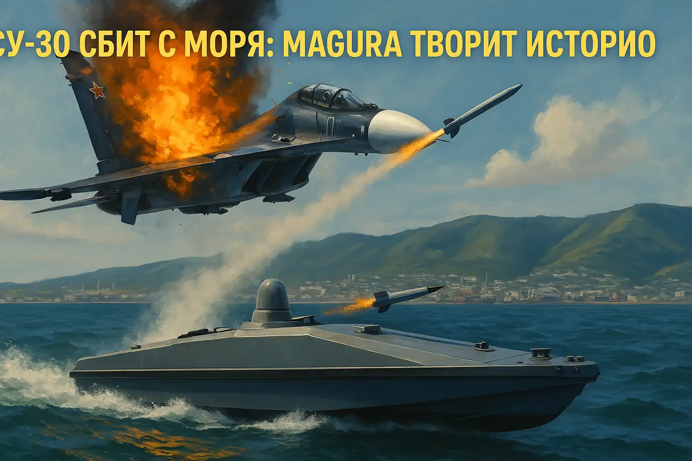 Magura уничтожил Су-30 у Новороссийска