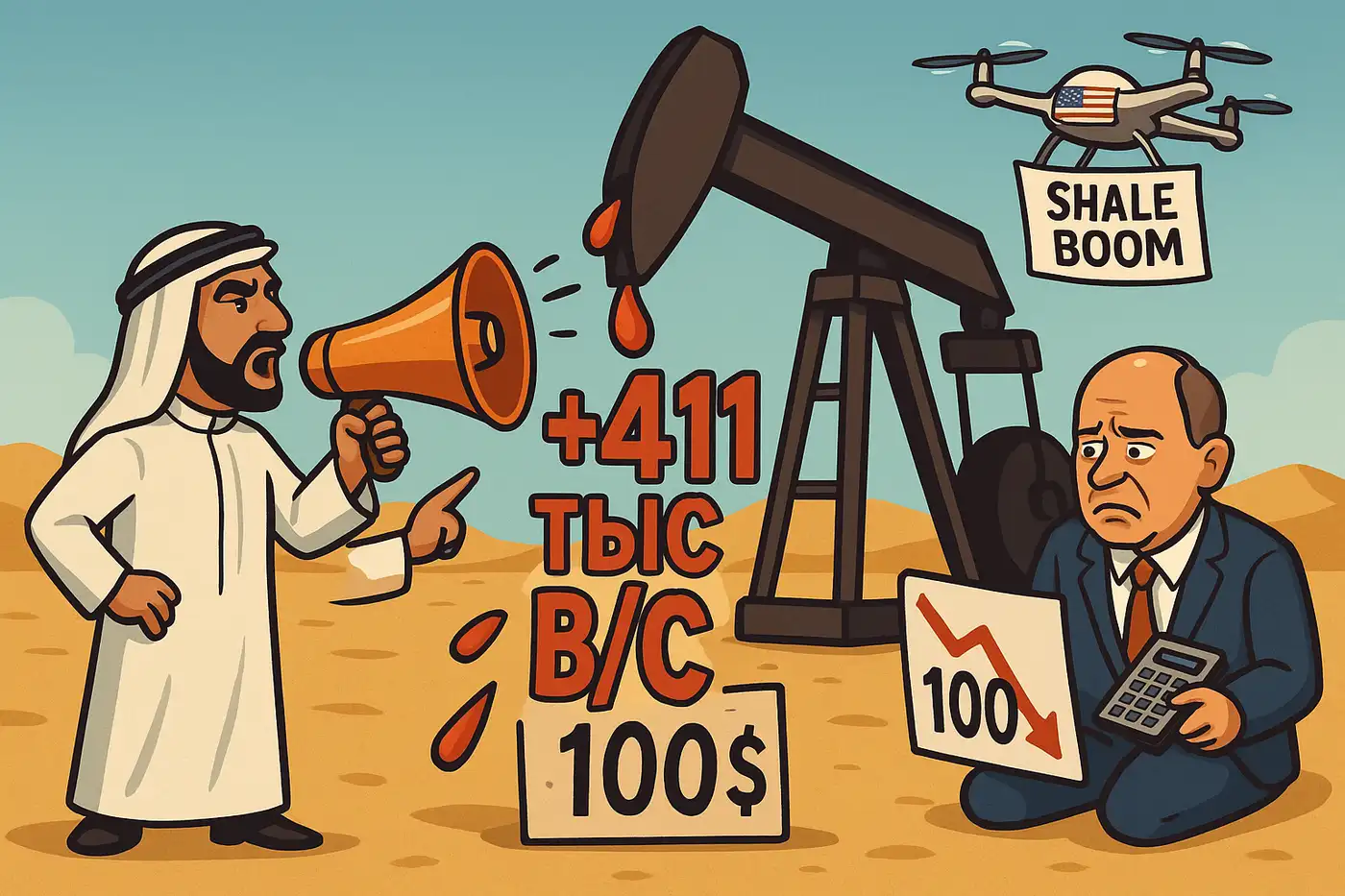 ОПЕК+ увеличивает квоты на добычу нефти выше запланированного: +411 тыс б/с