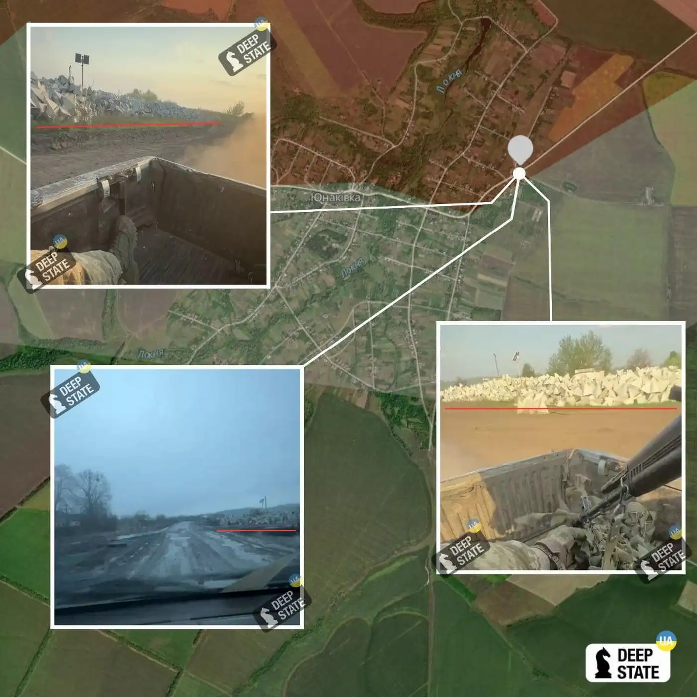 Брошенные бетонные пирамидки на окраинах Юнаковки