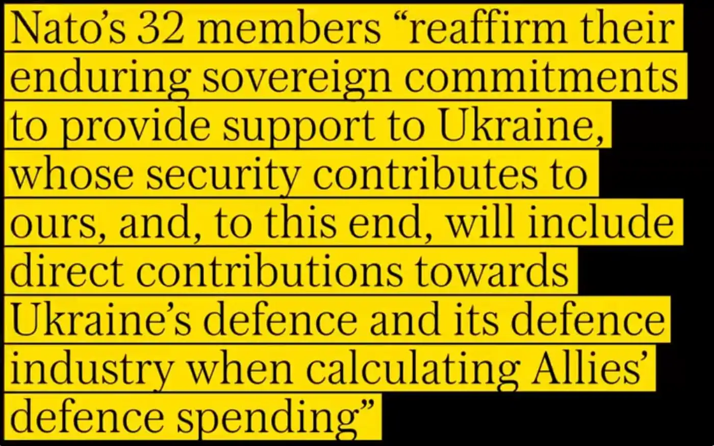 Декларация Гаагского Саммита НАТО 25.06.2025