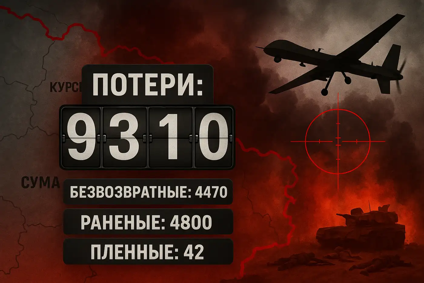 9310 потерь на Сумщине