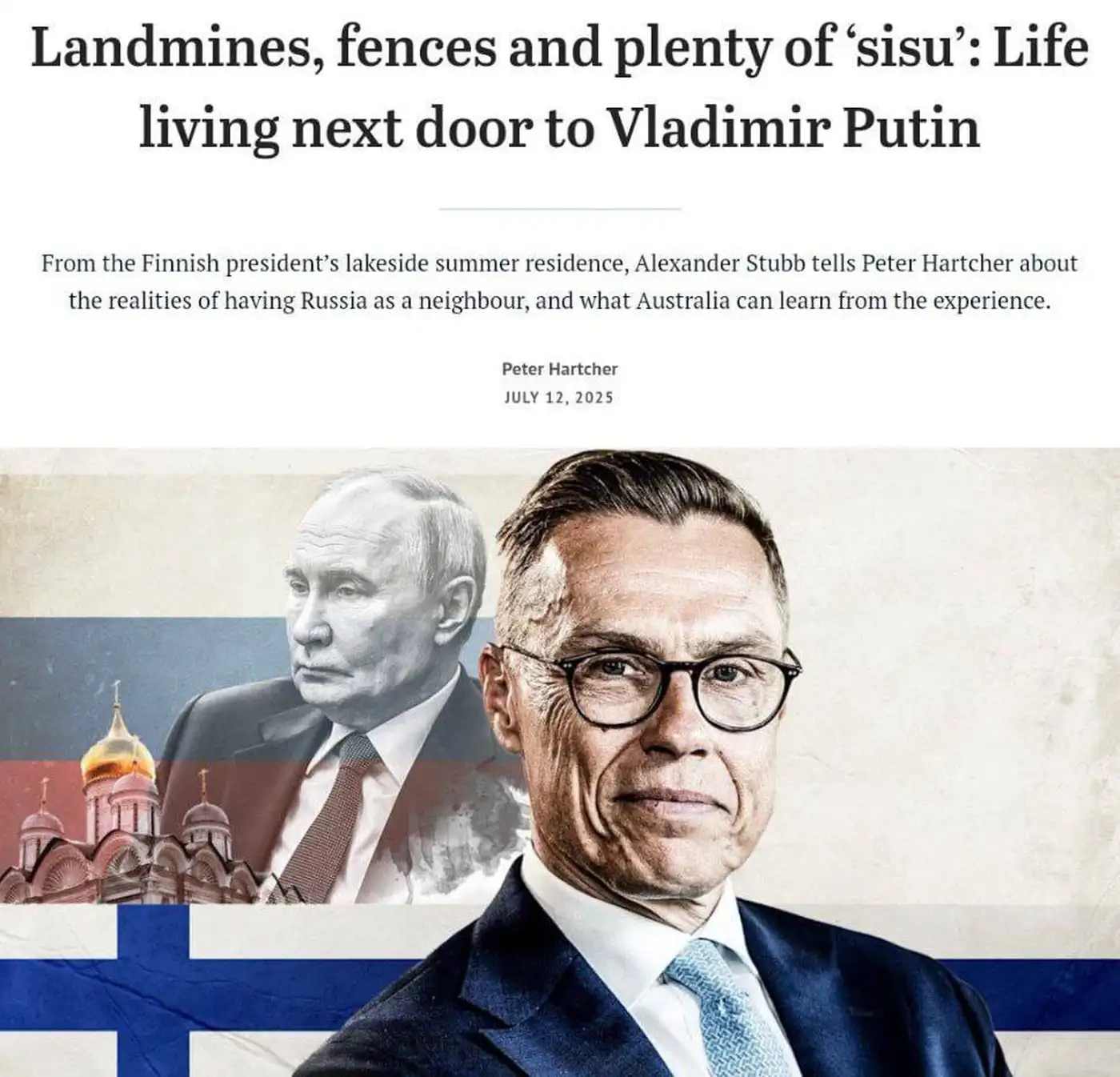 Президент Финляндии Александер Стубб о фатальной ошибке Путина