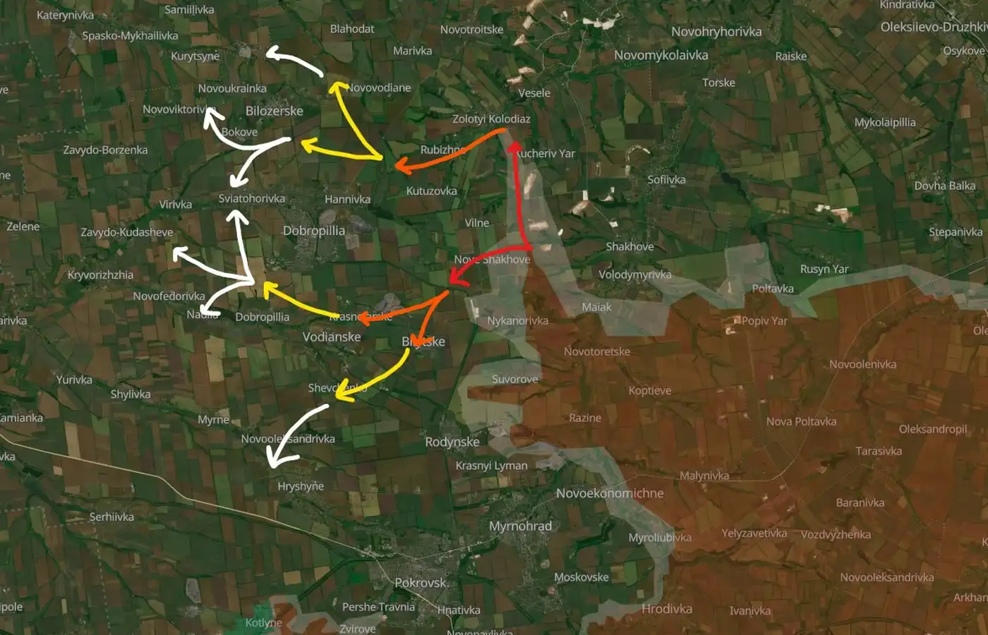В Золотом Колодце россияне впервые достигли оборонной линии «Новый Донбасс» 3 1 221