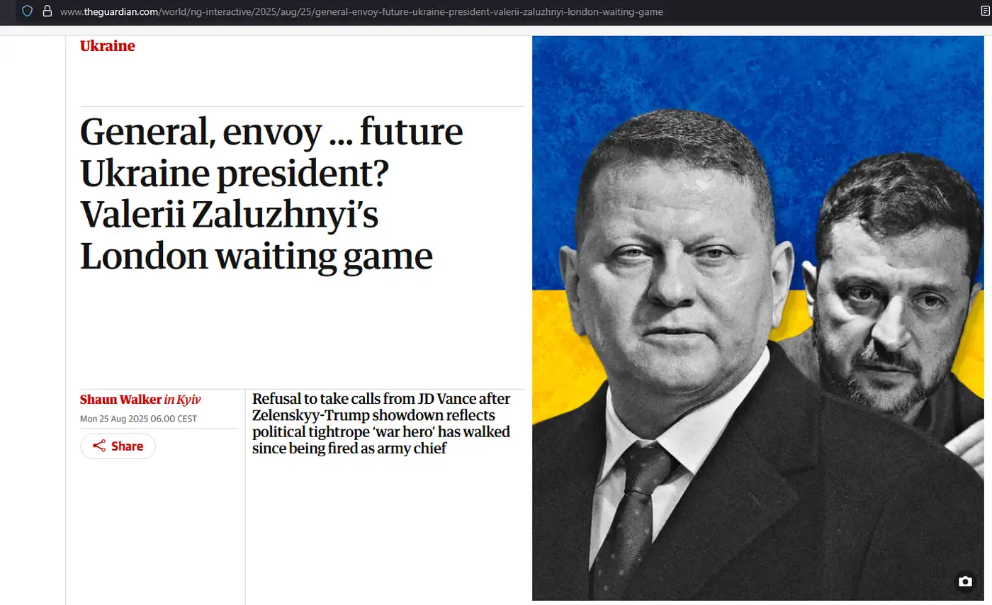 США и Европа сделают ставку: если на Залужного — шансы Зеленского падают