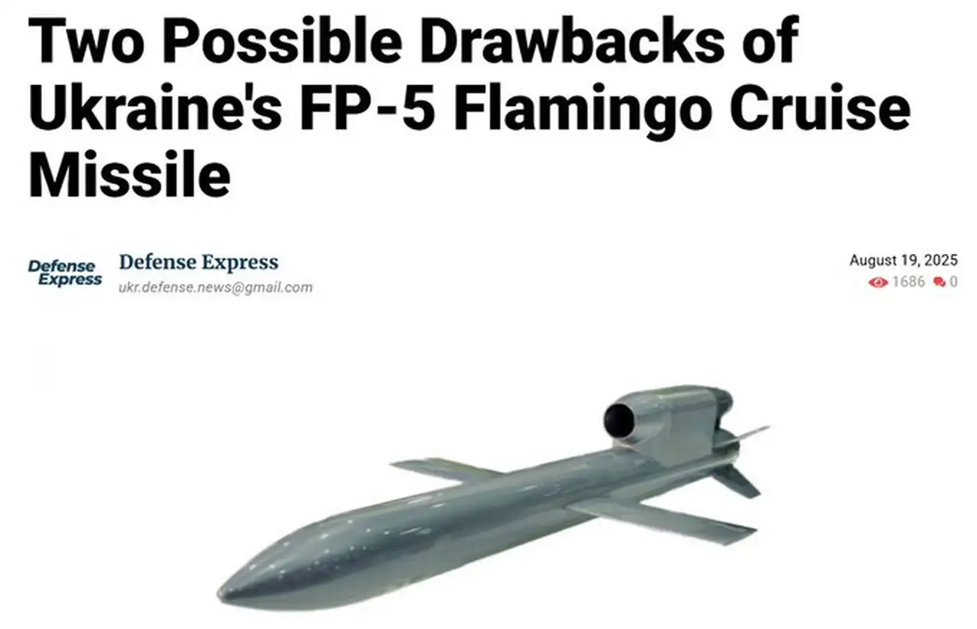 FP-5 «Фламинго»: недорогая крылатая ракета Украины и её инженерия