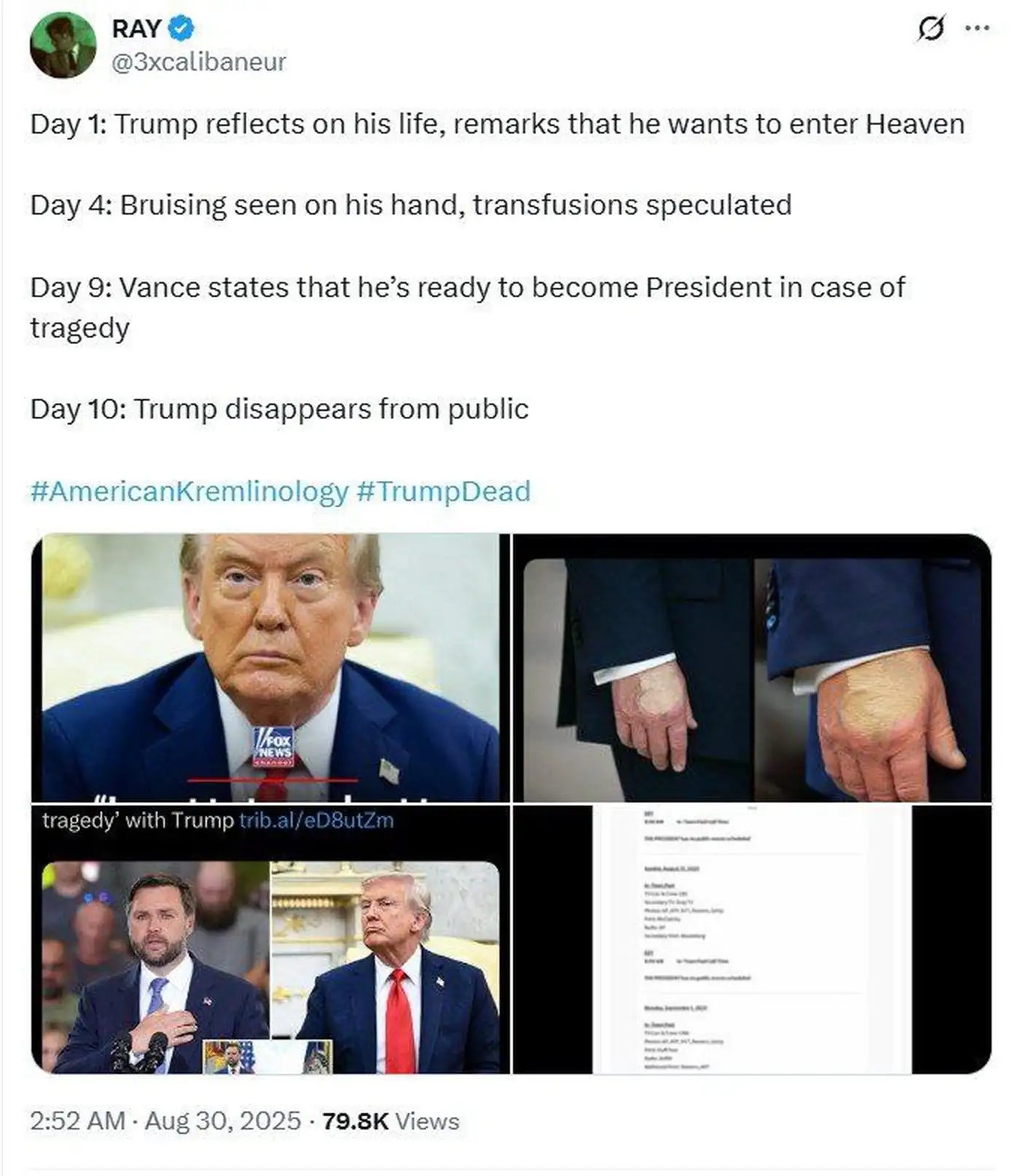 Трамп мёртв — такую теорию сейчас активно раскручивают в соцсетях