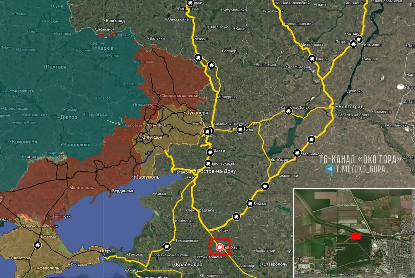 Битва логистик. Ж/д станция Кропоткин и НПЗ Ильский за ночь