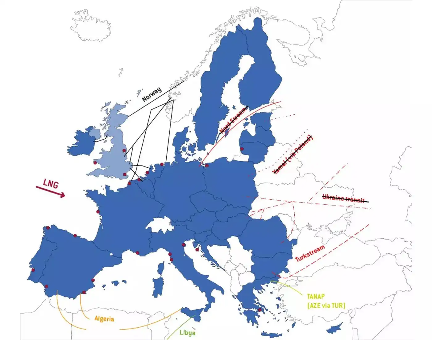Российский газ и нефть окончательно исчезнут из европейской энергетики