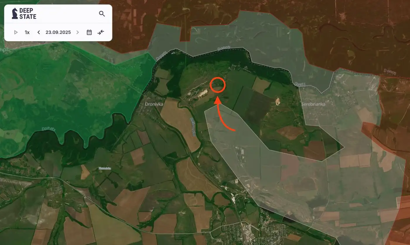 Российские войска обходят Серебрянку на Северском выступе.