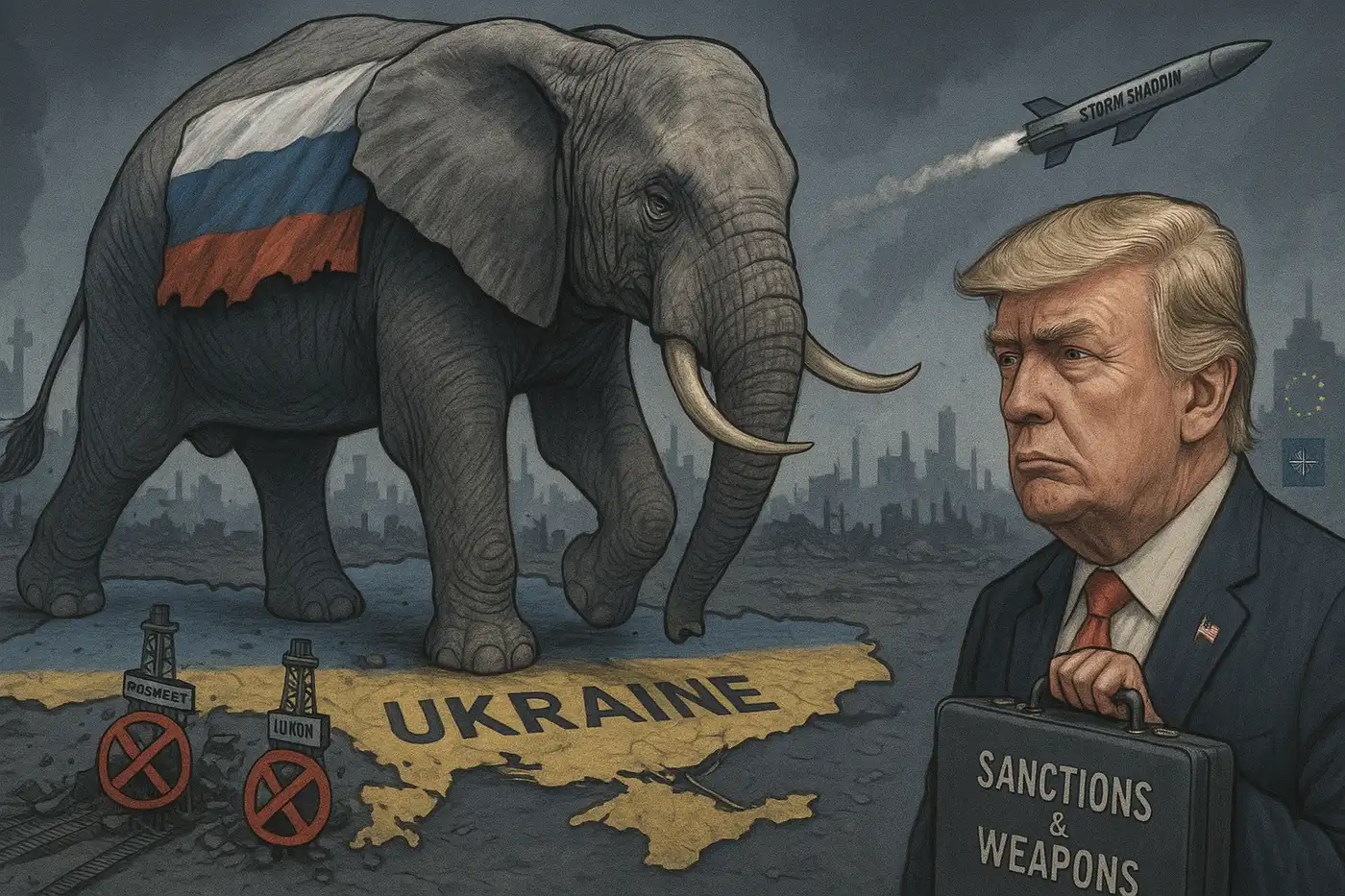 Трампу пришлось рожать санкции против Роснефти и Лукойла