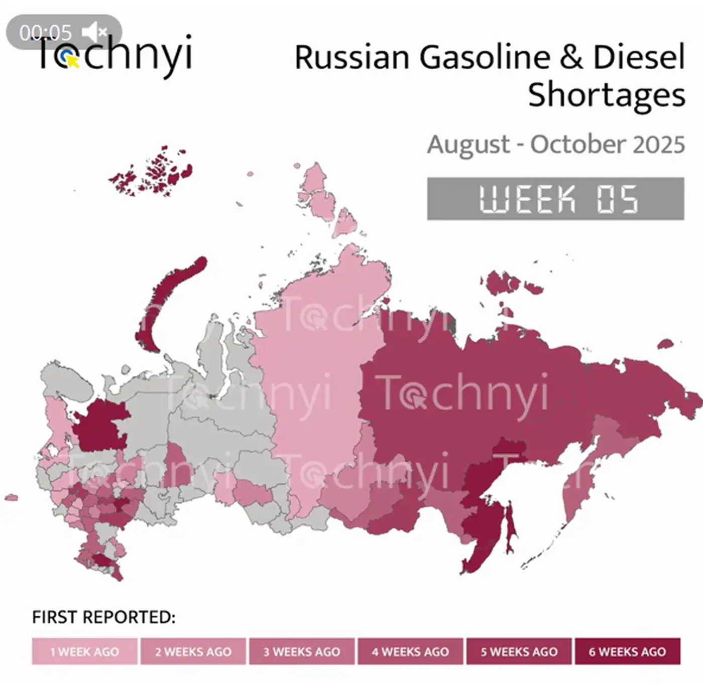 Российский топливный кризис: карта нехватки бензина и дизеля по регионам