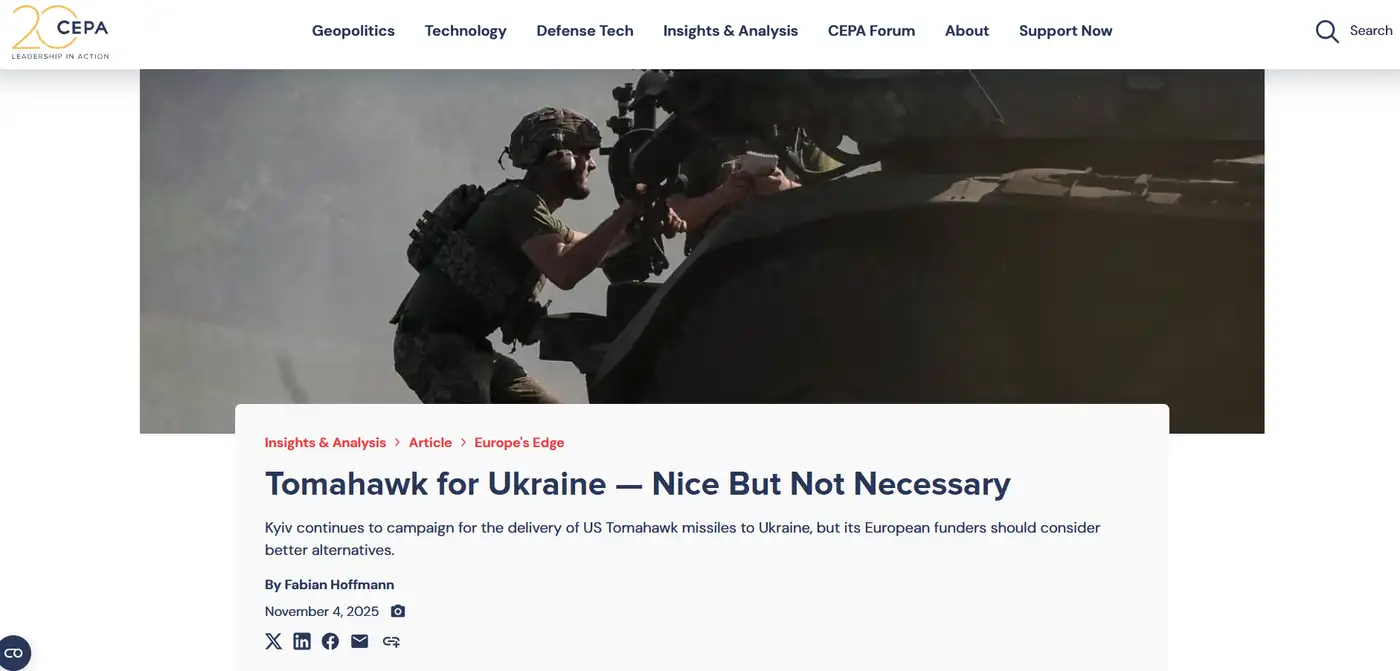 Томагавк для Украины — красиво, но не обязательно