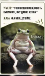 zhaba dushit za bazhannya kupiti msg 3037