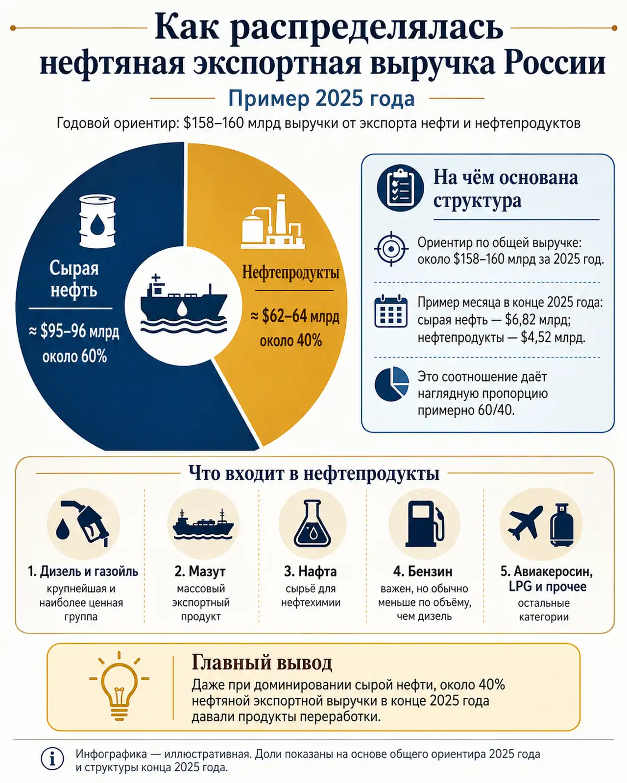 Почему Украина не добила нефтепорты России и переключилась на НПЗ 1 Сырая нефть и нефтепродукты в экспортной выручке России — пример 2025 года