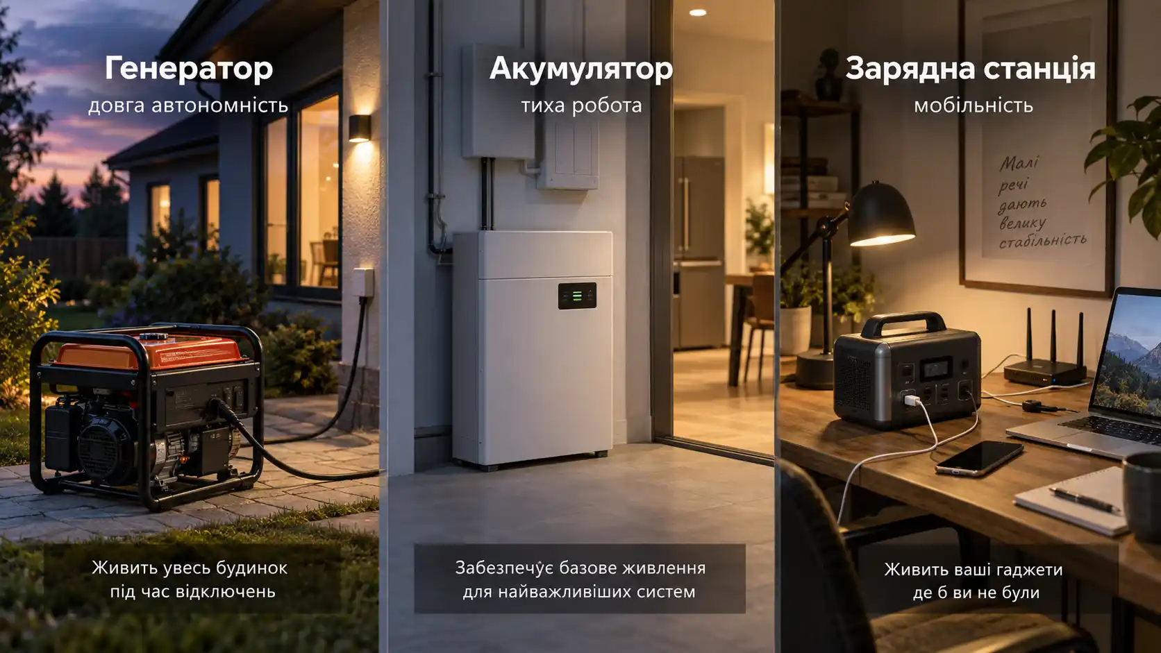 Енергетична автономність: де і навіщо використовують інверторні бензинові генератори 1 Генератор, акумулятор чи зарядна станція