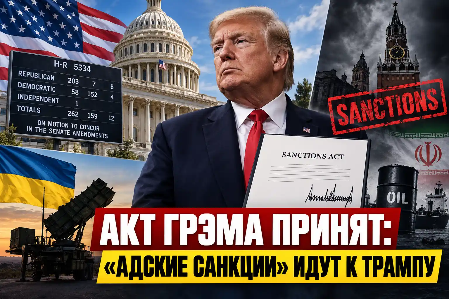 Акт Грэма принят: «адские санкции» идут к Трампу